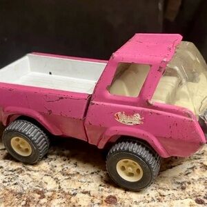 Tonka • Vintage • 1970’s • Pink • Pickup • Pressed Steel 9” • Truck